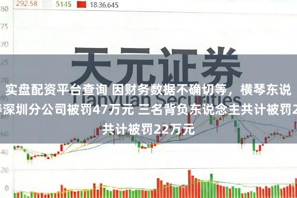 实盘配资平台查询 因财务数据不确切等，横琴东说念主寿深圳分公司被罚47万元 三名背负东说念主共计被罚22万元
