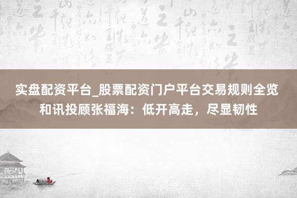实盘配资平台_股票配资门户平台交易规则全览 和讯投顾张福海：低开高走，尽显韧性