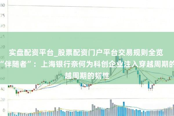 实盘配资平台_股票配资门户平台交易规则全览 金融“伴随者”：上海银行奈何为科创企业注入穿越周期的韧性