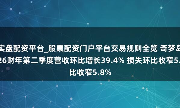 实盘配资平台_股票配资门户平台交易规则全览 奇梦岛2026财年第二季度营收环比增长39.4% 损失环比收窄5.8%