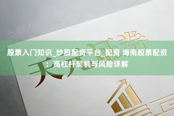 股票入门知识_炒股配资平台_配资 海南股票配资：高杠杆契机与风险详解