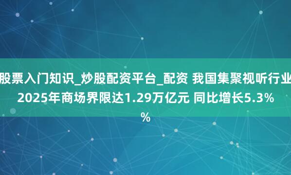 股票入门知识_炒股配资平台_配资 我国集聚视听行业2025年商场界限达1.29万亿元 同比增长5.3%